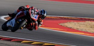 Mattia Casadei (40) at MotorLand Aragon. Photo courtesy Dorna.