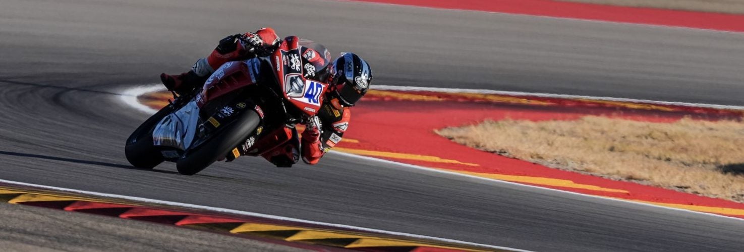 Mattia Casadei (40) at MotorLand Aragon. Photo courtesy Dorna.