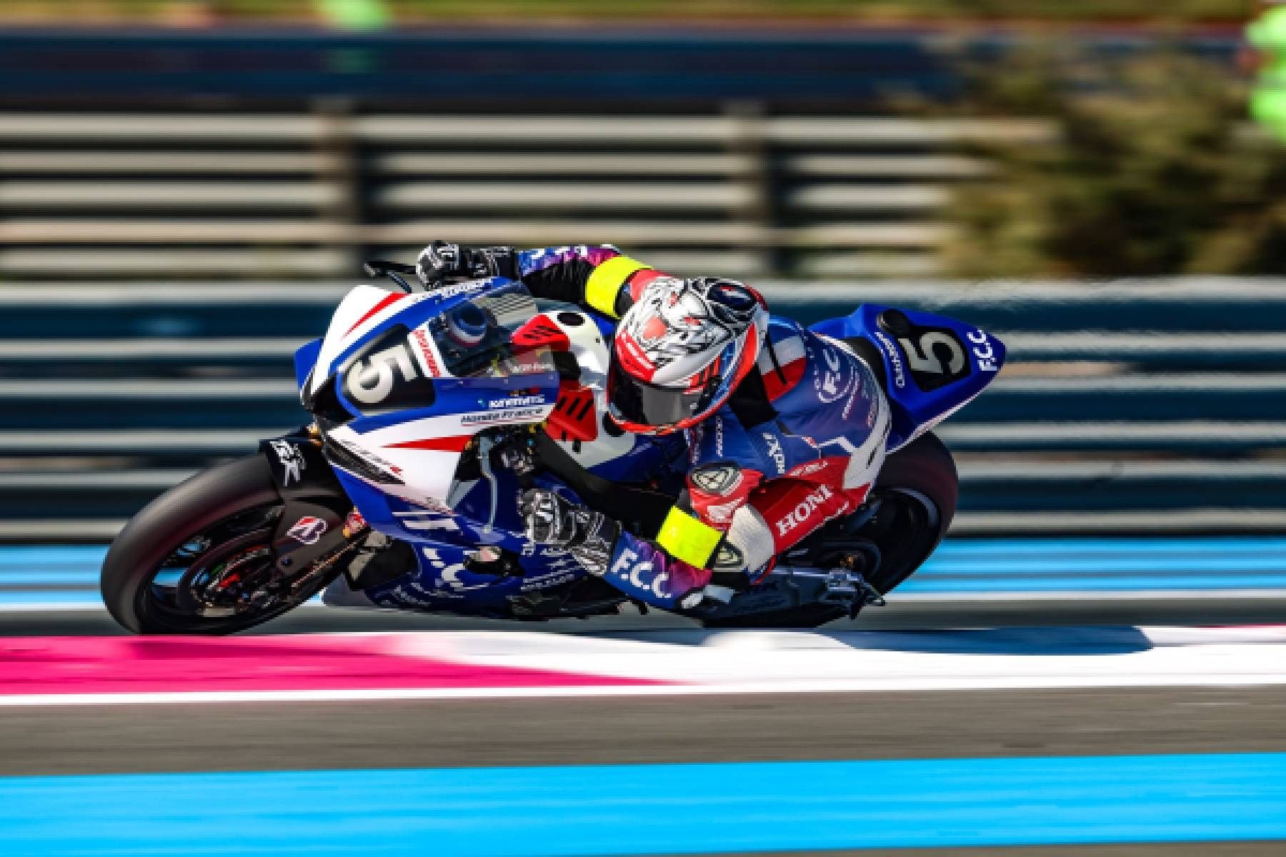 Corentin Perolari (5) on his F.C.C. TSR Honda France. Photo courtesy Honda Racing.
