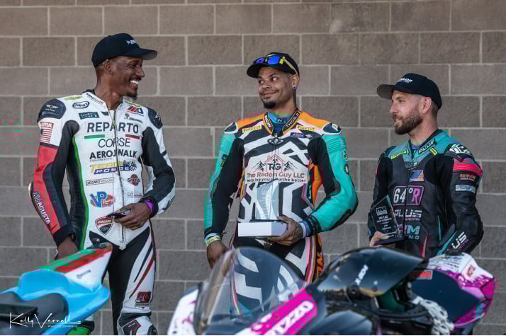 Jeremiah Walker 1st place, Geovanni Cruz 3rd place, Sal Rizzo 2nd place. Photo By: Kelly Vernell