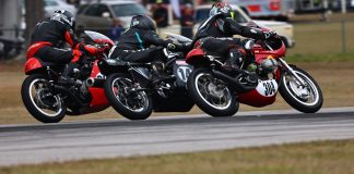 Vintage Cup Featured Class 500 Premier, round 3 at Carolina Motorsports Park. Harry Vanderlinden (32), Kenny Cummings (14k), Kevin Dinsmoor (304). Photo credit Etechphoto.