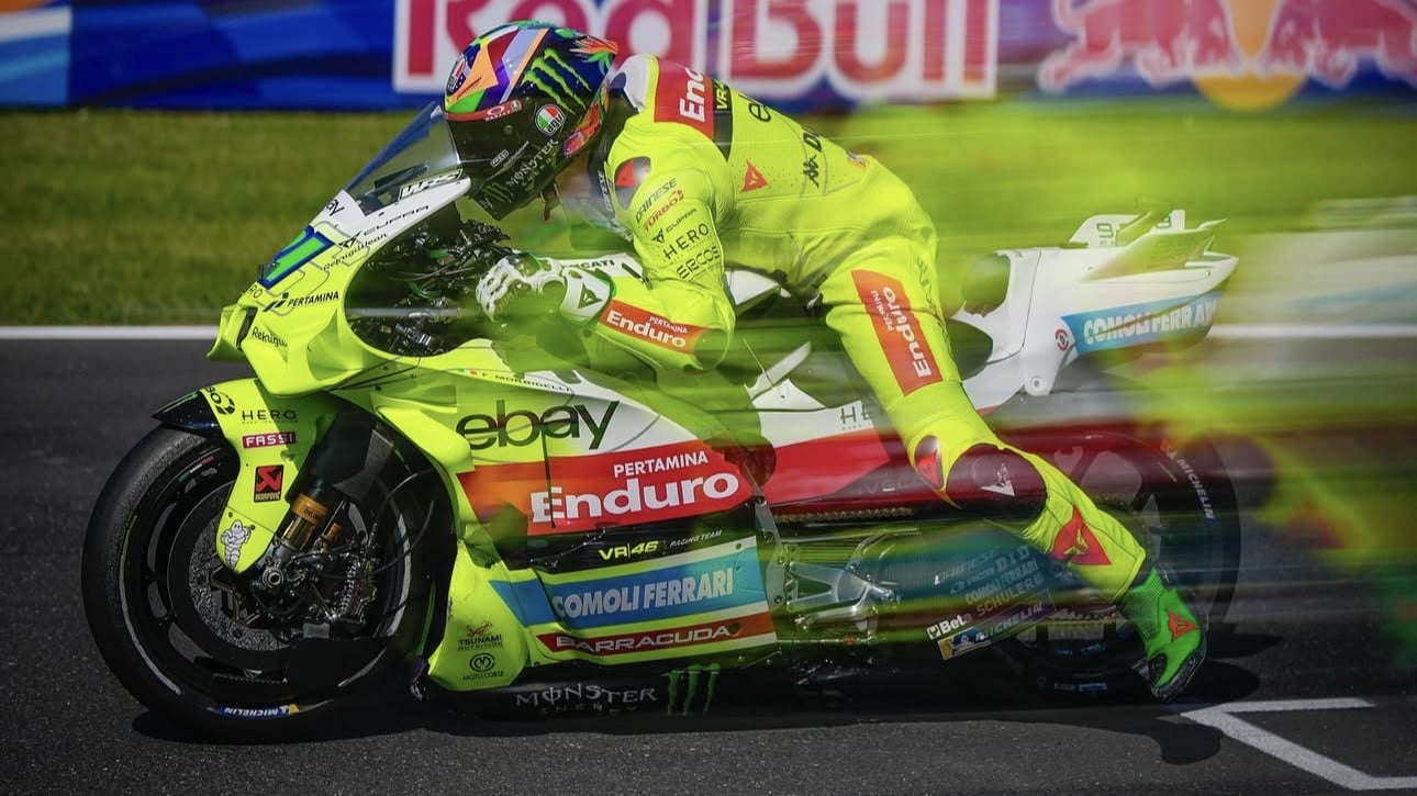 Franco Morbidelli (21) at Misano. Photo courtesy VR46 Racing Team.