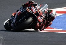 Marco Bezzecchi (72) at Misano. Photo courtesy Aprilia Racing Team.