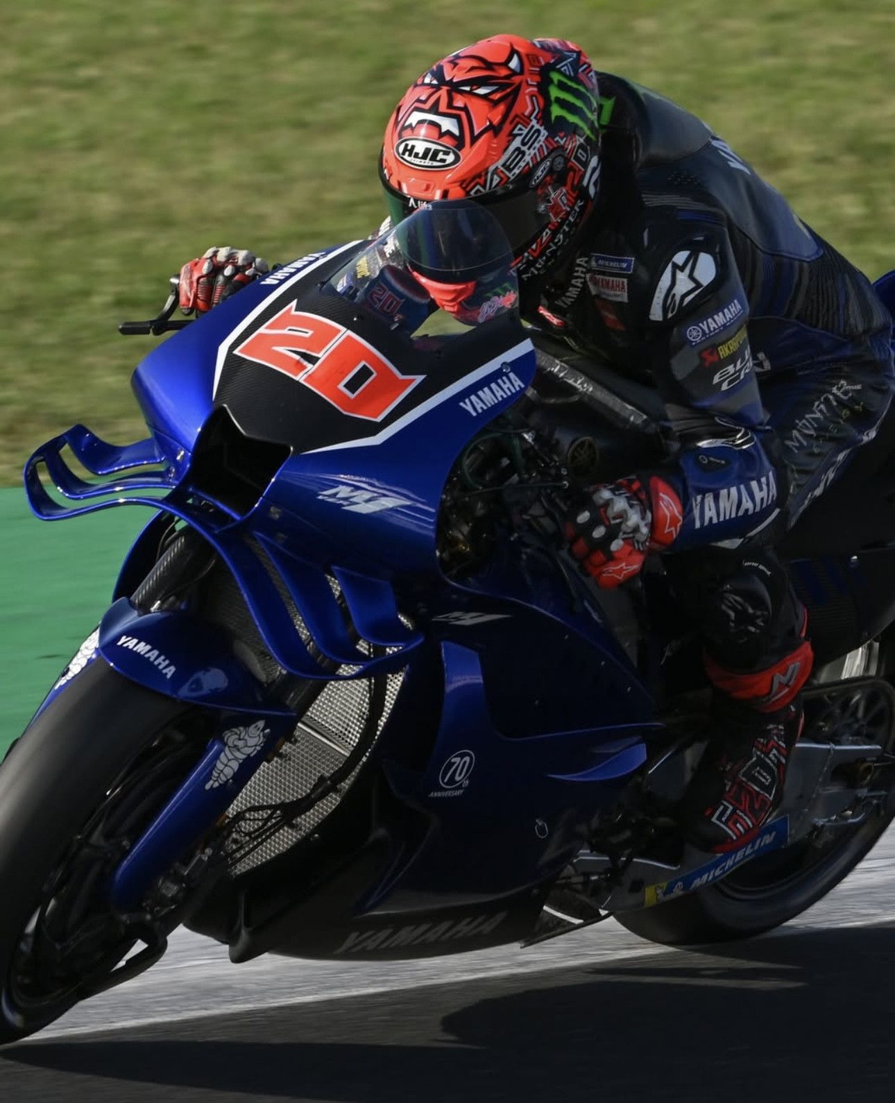 Fabio Quartararo (20) at the Misano Test. Photo courtesy Dorna.