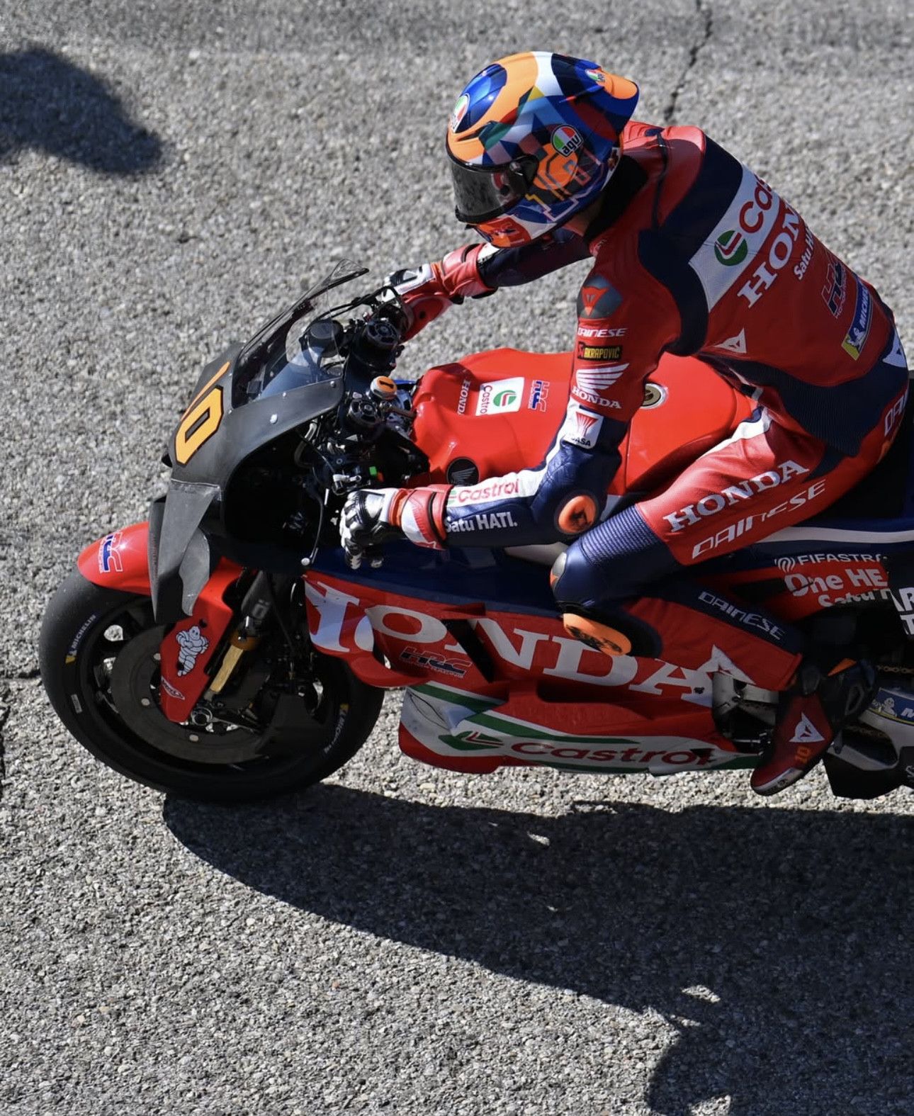 Luca Marini (10) t the Misano Test. Photo courtesy Dorna.