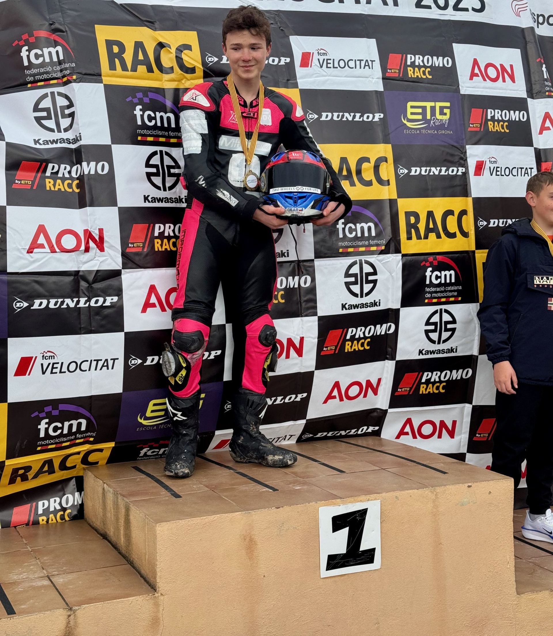 American Sebastian Dear wins the first race of the Catalunya Cup championship (GP2 Ohvale) to start the 2025 season. Photo courtesy Brian Dear