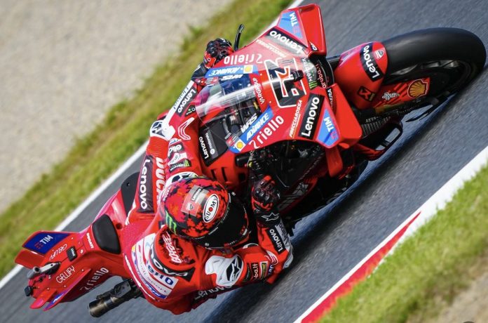 Francesco Bagnaia (63) at Motegi. Photo courtesy Ducati Team.