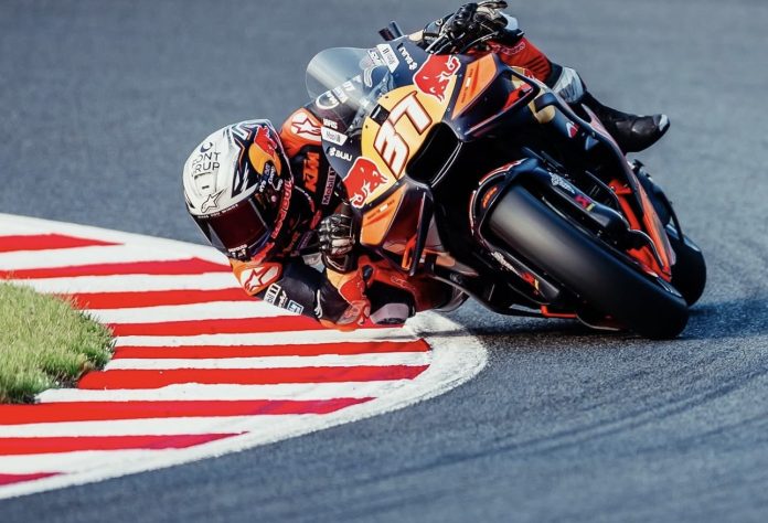 Pedro Acosta (37) at Motegi. Photo courtesy Red Bull KTM Racing.