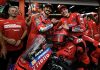 Francesco Bagnaia on the left and Marc Marquez on the right. Photo courtesy Ducati Lenovo Team.