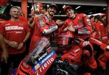 Francesco Bagnaia on the left and Marc Marquez on the right. Photo courtesy Ducati Lenovo Team.