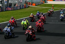 MotoGP Sprint Race Start at Misano. Photo courtesy Dorna.