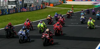 MotoGP Sprint Race Start at Misano. Photo courtesy Dorna.