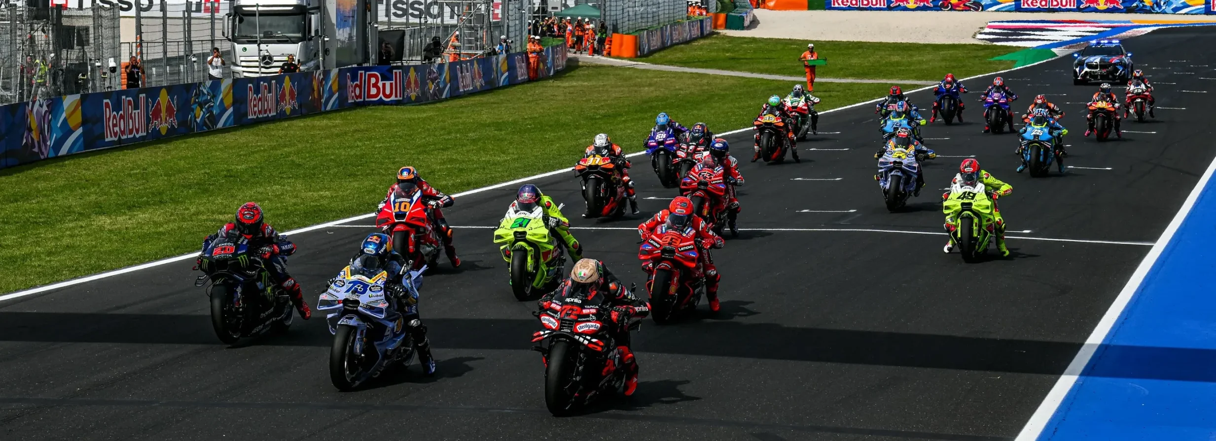 MotoGP Sprint Race Start at Misano. Photo courtesy Dorna.