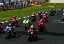MotoGP Race Start at Misano. Photo courtesy Dorna.
