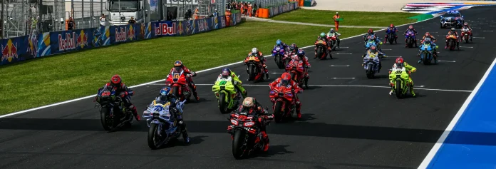 MotoGP Race Start at Misano. Photo courtesy Dorna.