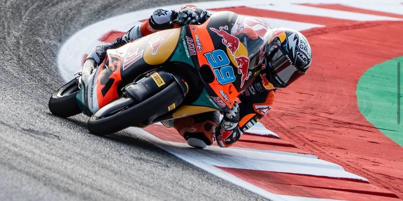 Jose Antonio Rueda (99) at Montmelo. Photo courtesy Red Bull KTM Ajo.