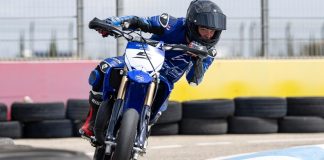 Chris Clark riding at Yamaha Mastercamp at the Aspar Circuit in Spain. Photo courtesy Chris Clark Racing.