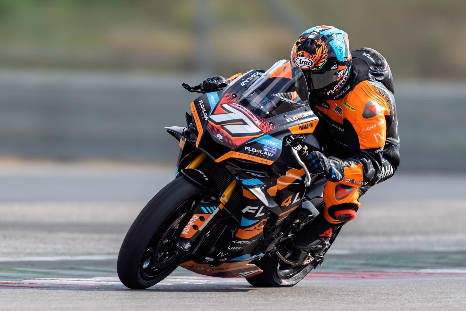 Bobby Davis (77) at COTA. Photo courtesy Flo4Law Racing.