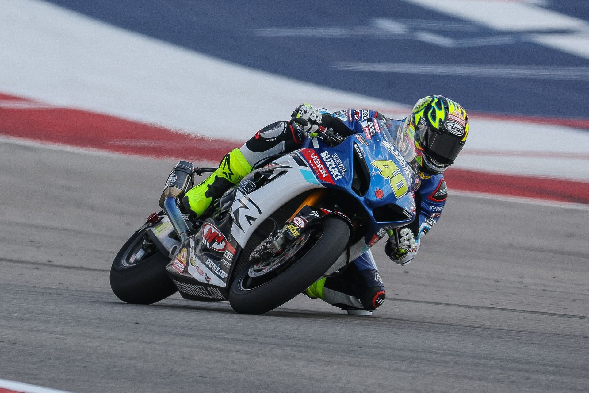 Sean Dylan Kelly (#40) earned two more top five results. Photo courtesy Suzuki Motor USA.