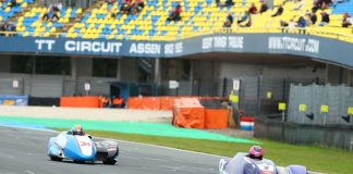 Harrison Payne and Kevin Rousseau (1) at 2025 FIM Sidecar World Championship - Assen (NED). Photo credit Mark Walters / courtesy FIM Sidecar