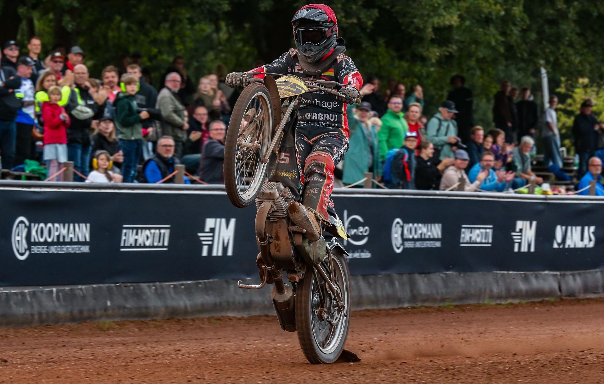 Lukas Fienhage at 2025 FIM Long Track World Championship, Scheessel. Photo credit Jesper Veldhuizen