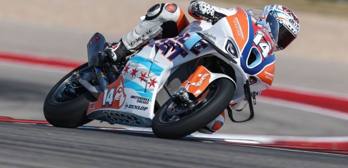 Andrew Lee captured his third MotoAmerica Stock 1000 title at COTA on the weekend and stayed for a two-day test to prepare for OrangeCat Racing’s Superbike debut at New Jersey Motorsports Park. Photo by Brian J. Nelson Andrew Lee captured his third MotoAmerica Stock 1000 title at COTA on the weekend and stayed for a two-day test to prepare for OrangeCat Racing’s Superbike debut at New Jersey Motorsports Park. Photo by Brian J. Nelson