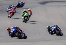 WorldSSP Race 1 at Aragon with Can Oncu (61) and Stefano Manzi (62). Photo courtesy Dorna.