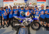 Tom Drane and Estenson Racing Team celebrating 2025 Singles Champion Title. Photo courtesy Yamaha Motor Corporation