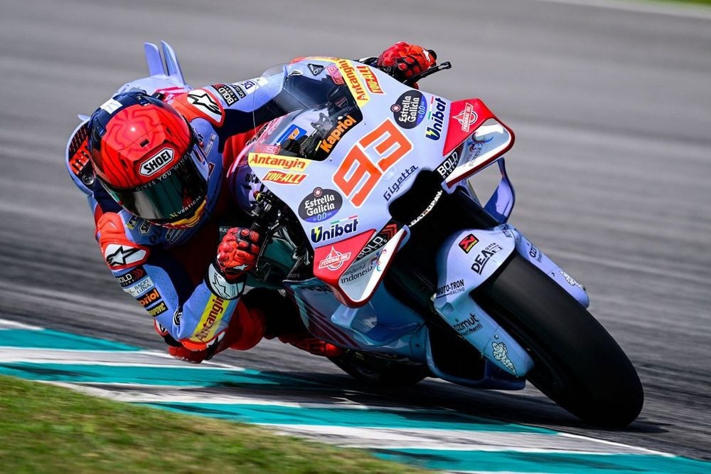 Marc Marquez on his Gresini RacingDucati Desmosedici GP23. Photo courtesy Dorna.
