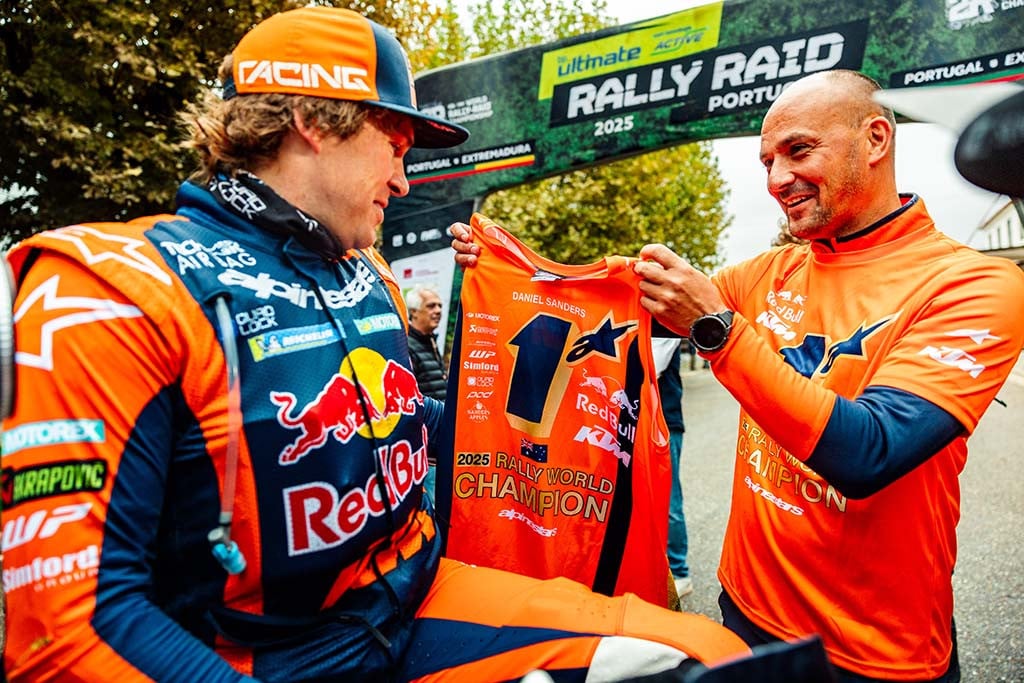 'Chucky' Sanders is now the 2025 FIM rally-raid world champion. Photo courtesy Motorcycling Australia.