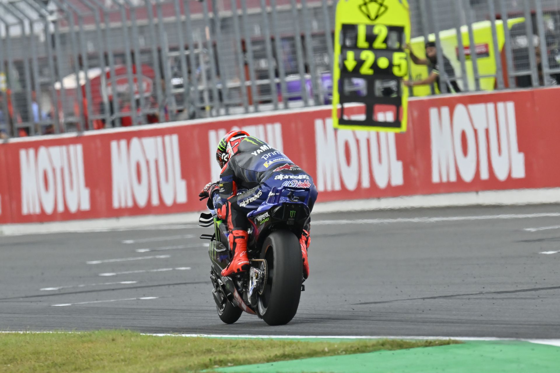 Fabio Quartararo (20) at Motegi. Photo courtesy Yamaha Monster Energy.
