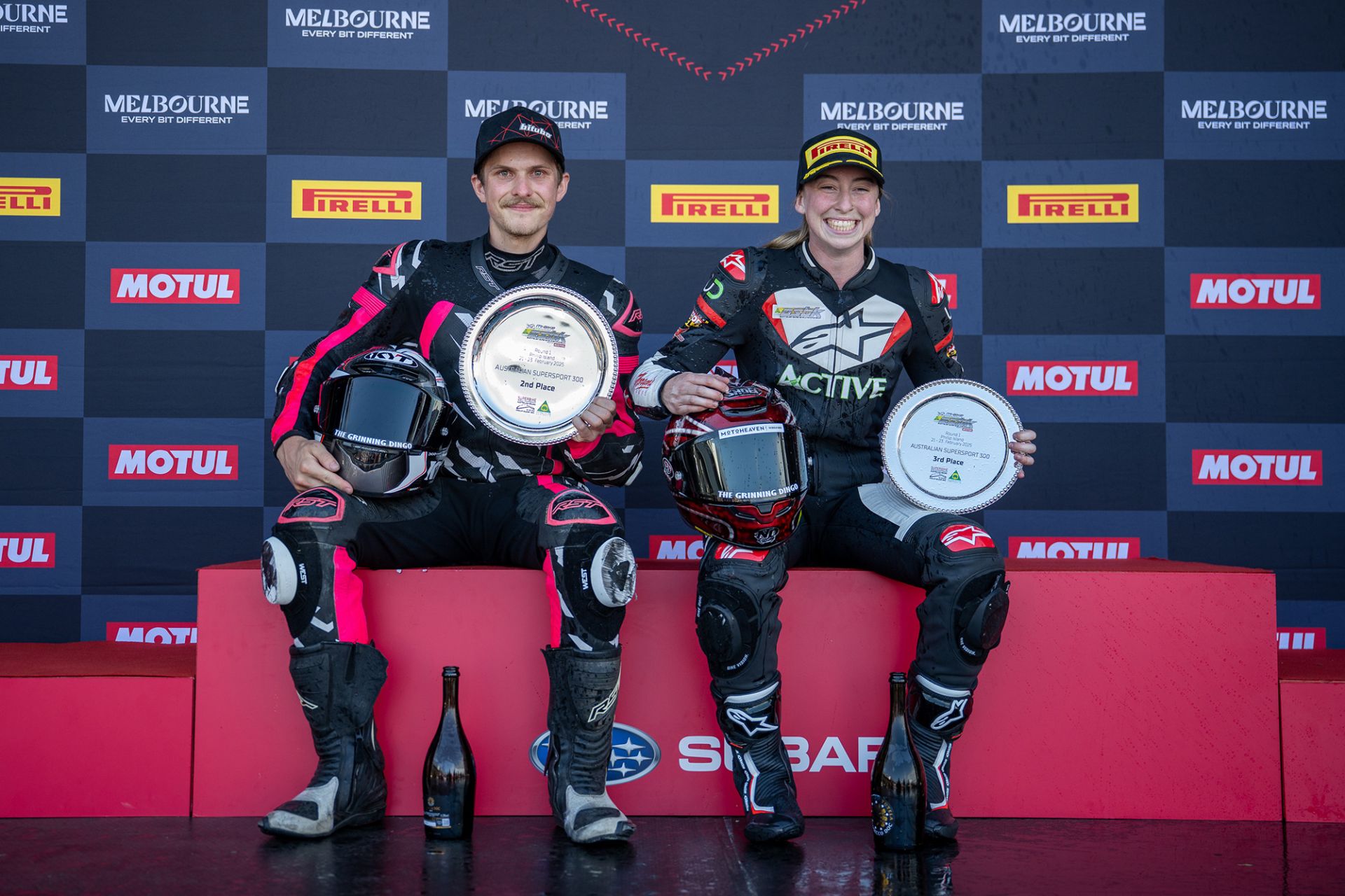 Scott Nicholson and Tara Morrison at the Phillip Island round in February. Photo by RbMotoLens