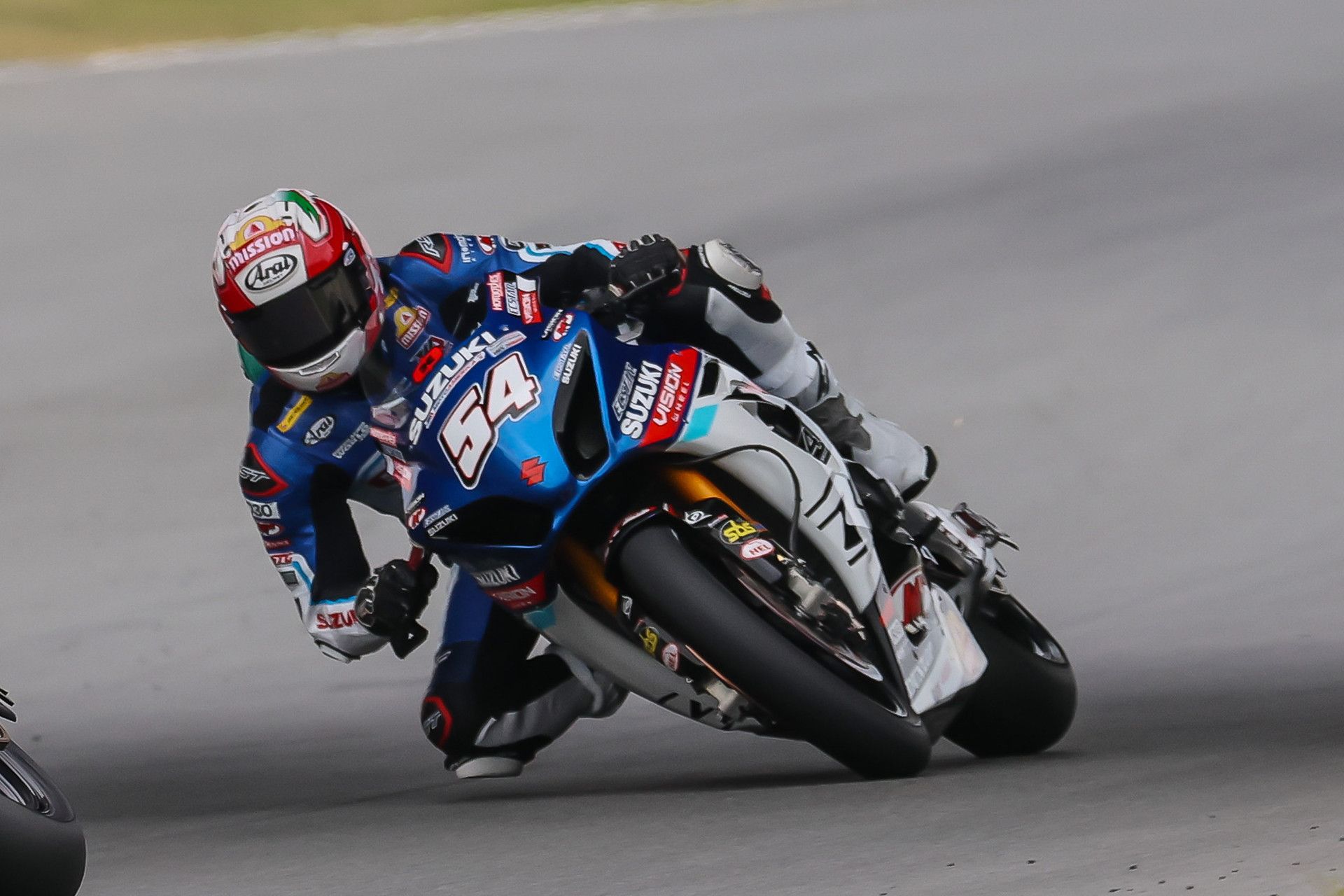 Richie Escalante charged through the field to earn a hard-fought Superbike podium on Sunday aboard his Vision Wheel M4 ECSTAR Suzuki GSX-R1000R. Photo courtesy Suzuki Motor USA.