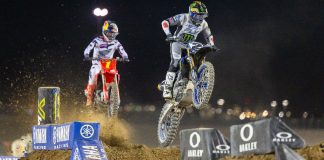 2025 premier class champions, Cooper Webb (2) and Jett Lawrence (1). Webb would go on to win the Monster Energy Supercross Championship and Lawrence would defend both the Pro Motocross Championship and SMX World Championship.