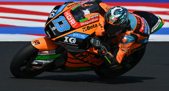 Celestino Vietti (13) at Misano. Photo courtesy Dorna.