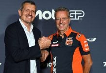 Guenther Steiner on the left and Hervé Poncharal on the right. Photo courtesy Red Bull KTM Tech3 Team.
