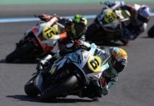 Maria Herrera (6), Chloe Jones (15), Beatriz Neila (36) at Magny-Cours. Photo courtesy Dorna.
