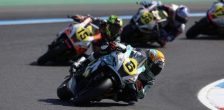 Maria Herrera (6), Chloe Jones (15), Beatriz Neila (36) at Magny-Cours. Photo courtesy Dorna.