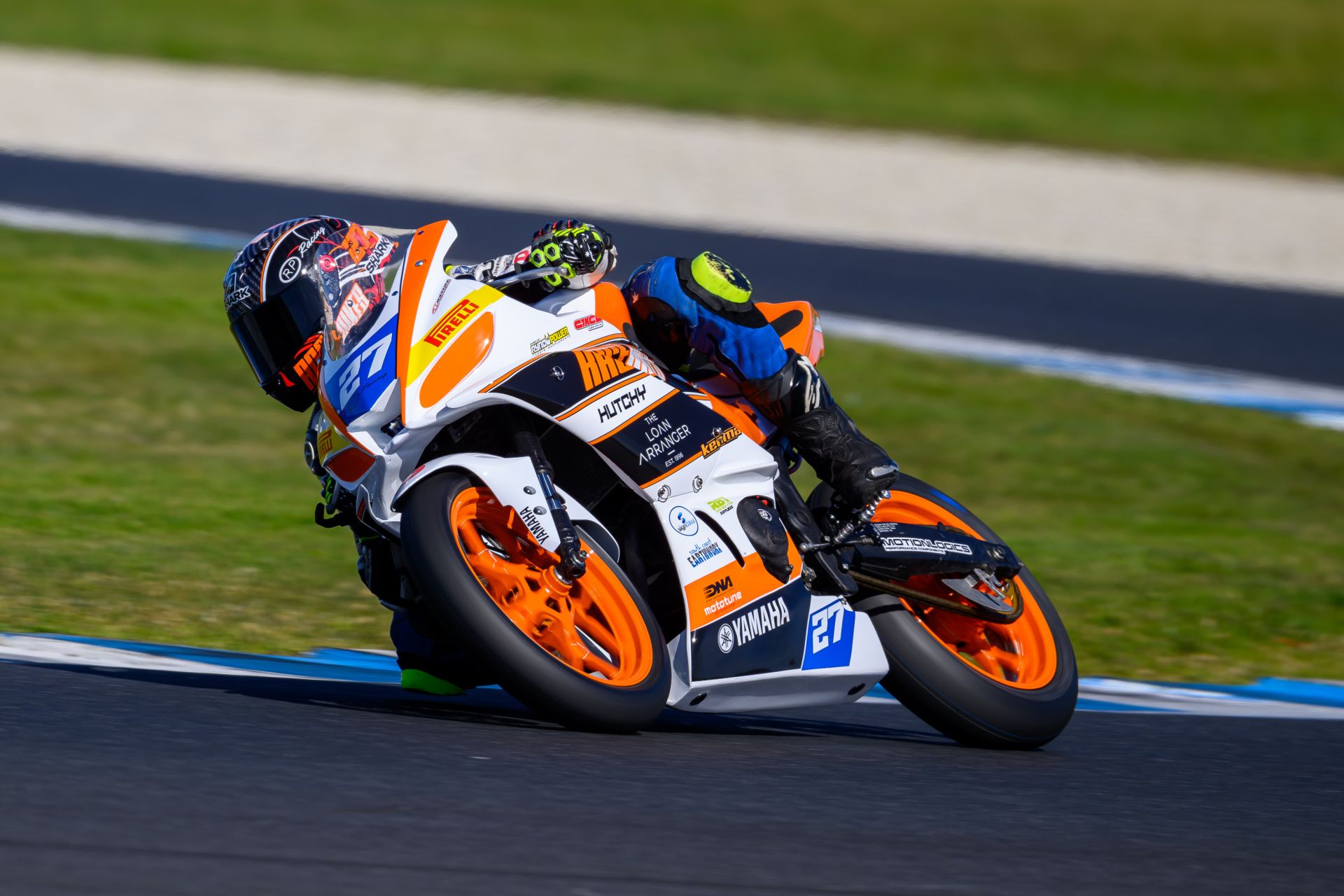 Ghage Plowman put the hammer down in Race and Road Supersport 300 qualifying. Photo by RbMotoLens