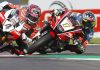 Scott Redding (4) and Kyle Ryde (1) battling at Donington Park. Photo courtesy BSB.