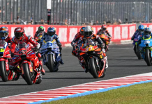 MotoGP Race start at Motegi. Photo courtesy Dorna.