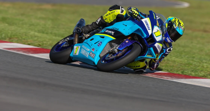 Mathew Scholtz at NJMP. Photo courtesy Yamaha Motor Corporation.