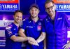 From left to right, Gino Borsoi, Jack Miller and Paolo Pavesio. Photo courtesy Yamaha Motor Racing Srl