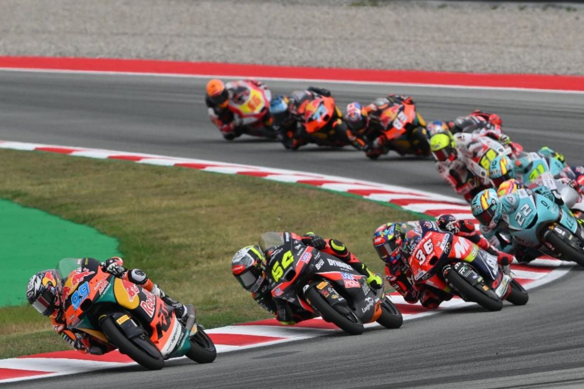 Moto3 race at Montmelo. Photo courtesy Dorna