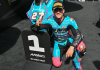 Daniel Holgado in Parc fermé after taking pole position at Montmelo. Photo courtesy Dorna.