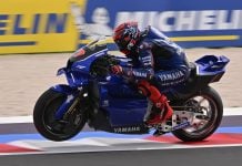 Augusto Fernández racing at Misano on his Yamaha V4-Powered Prototype. Photo by Yamaha Motor Racing Srl