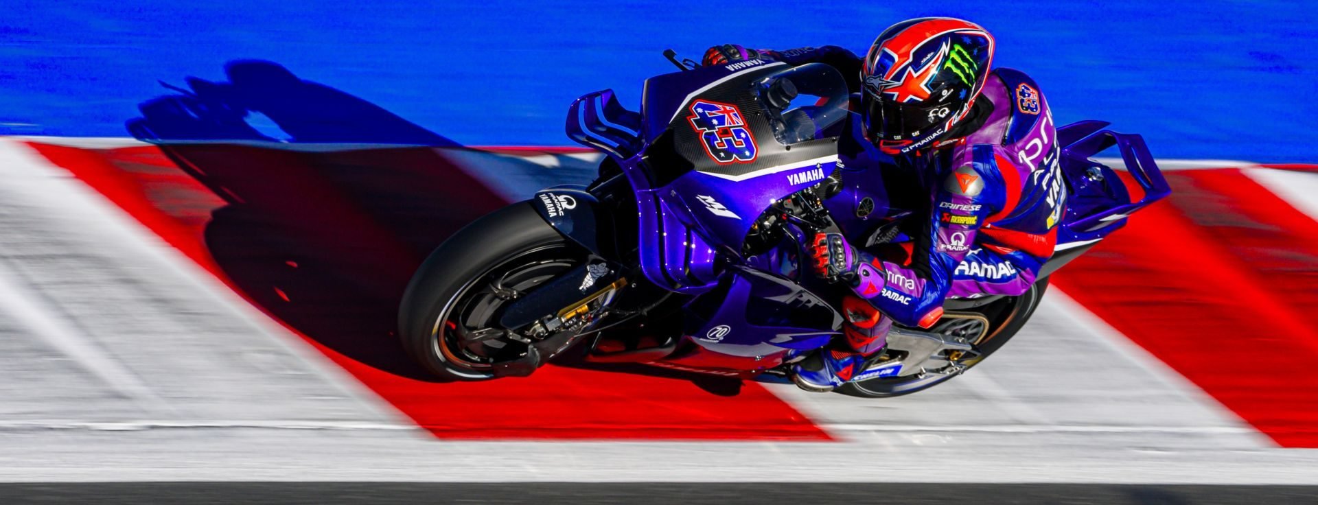 Jack Miller testing Yamaha‘s YZR-M1 V4 Prototype at Misano. Photo courtesy Yamaha Motor Racing Srl