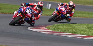Hayden Gillim (69) and JD Beach (95) at NJMP. Photo credit: Brian J. Nelson