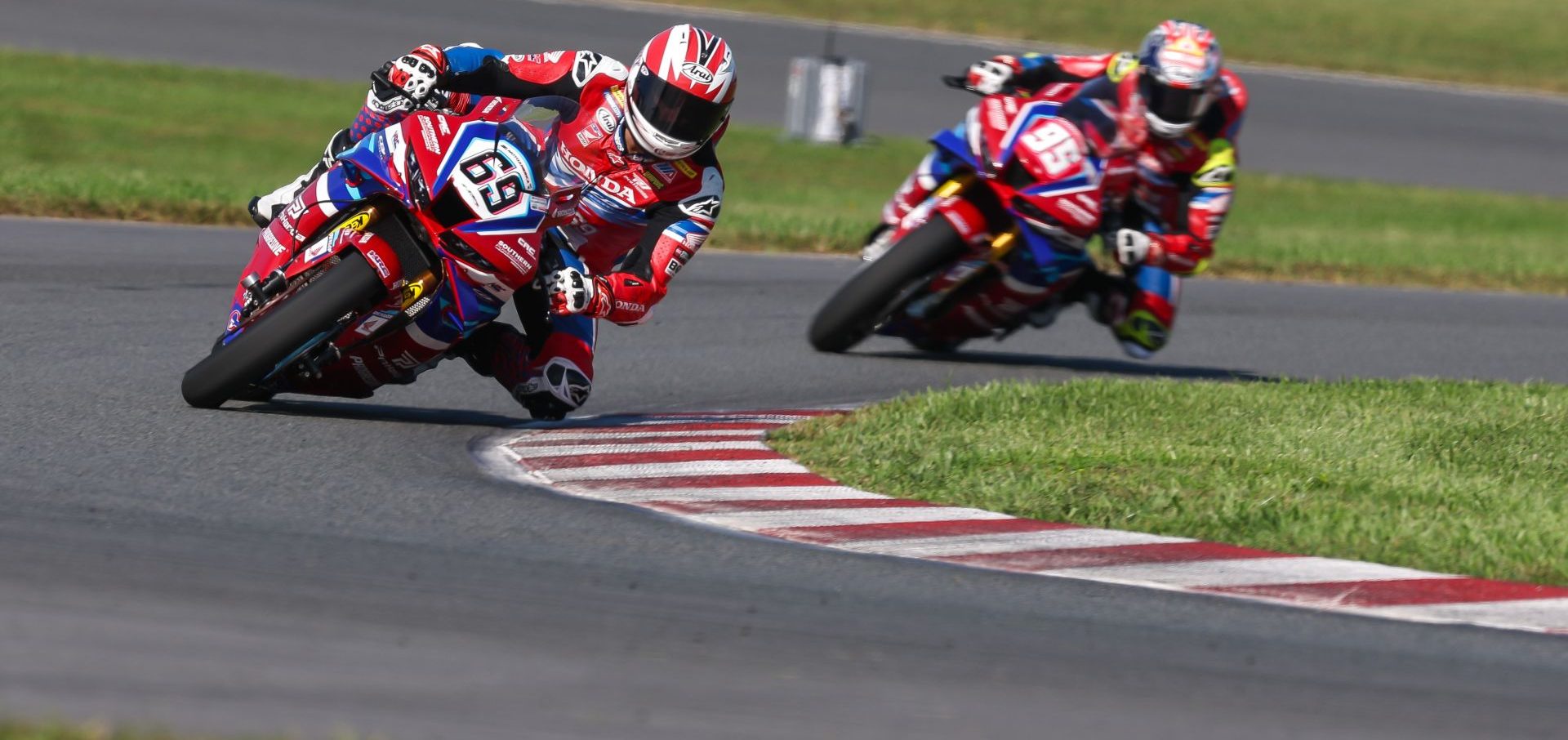 Hayden Gillim (69) and JD Beach (95) at NJMP. Photo credit: Brian J. Nelson