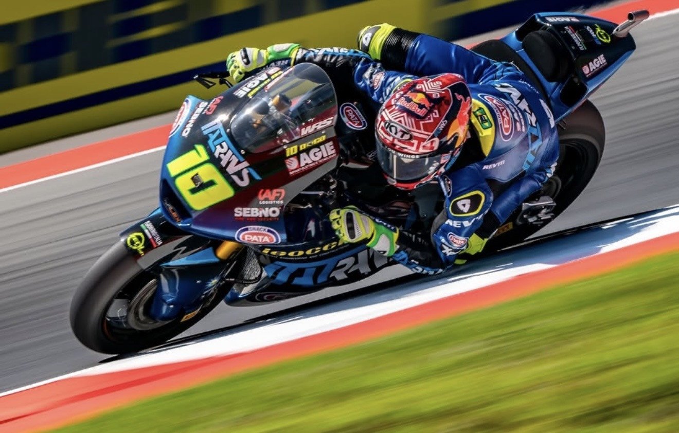 Diogo Moreira (10) claimed pole position at Mandalika. Photo courtesy Italtrans Racing.